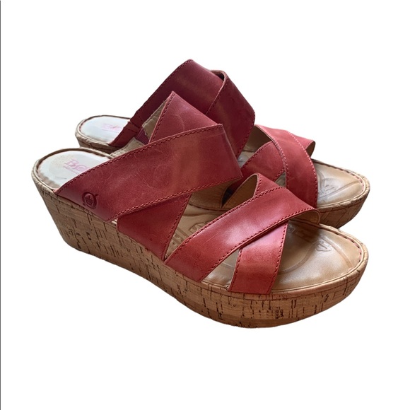 Born | Born Kapiti Cork Wedge Slip On Sandals - Picture 1 of 8